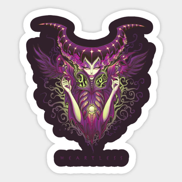 maleficent with heartless statue